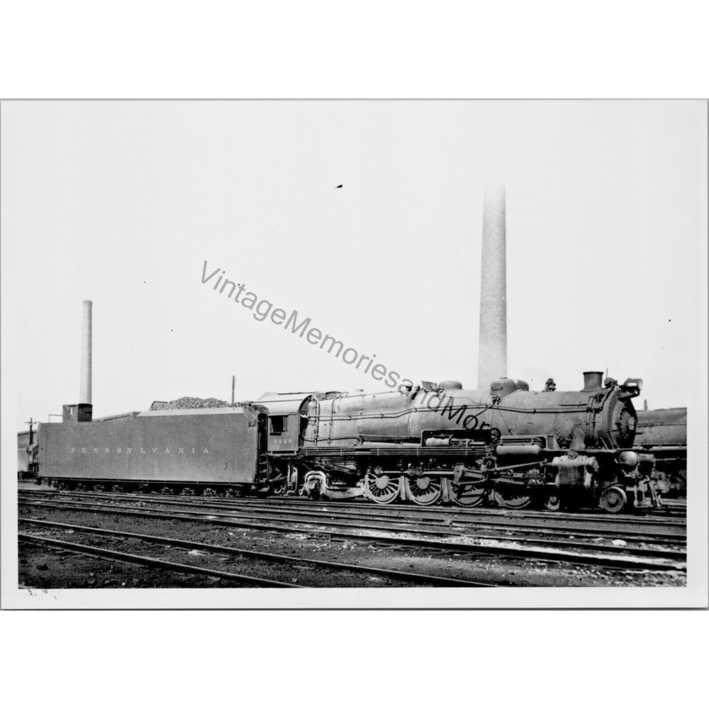 Vintage Pennsylvania Railroad PR - 6996 Steam Locomotive 5"X7" Real Photo T2-150